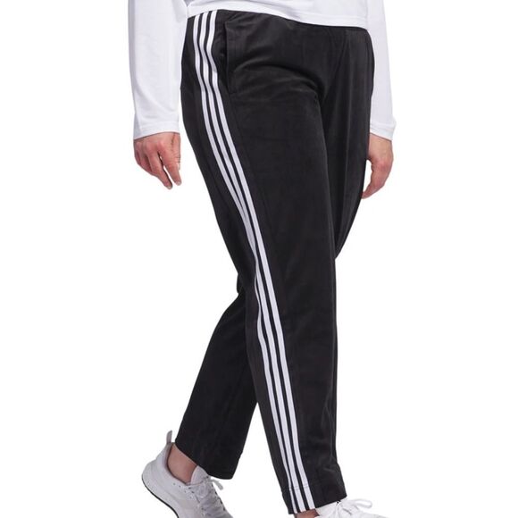 Adidas Plus Y2K Glam Velour Wide-Leg Track Pants- Size 1X - Picture 3 of 11